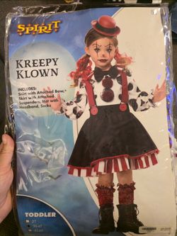 Toddler Kreepy Klown Halloween Costume