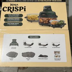 NINJA CRISPI 5 n 1 Portable Glass AirFryer