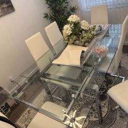 Can Extend From Both Sides Glass Too Dining Table