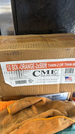 Wire 10 THHN SOLID ORANGE ELECTRICAL