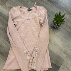 Pink Long Sleeve Tunic Top 