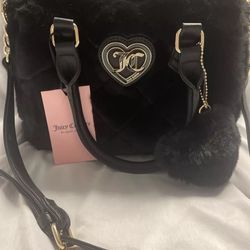 Brand New JUICY Couture Black Satchel Bag With Shoulder Strap