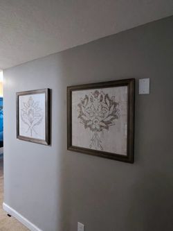 Framed Botanical Wall Art Set of 2