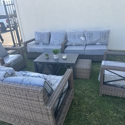Grey Outdoor Patio Furniture Set 