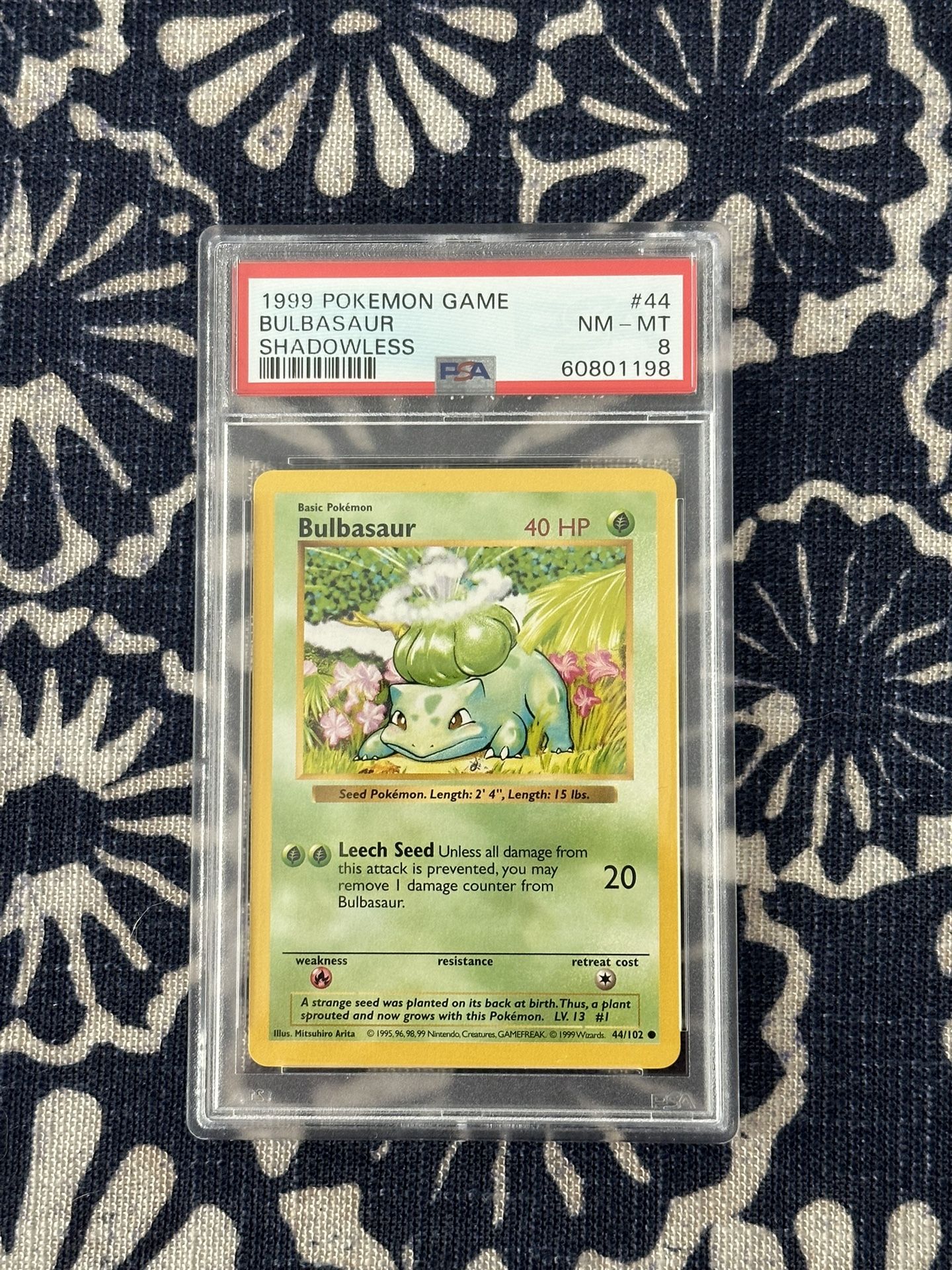 basic bulbasaur pokemon card PSA 8 44/102 Shadowless Base Set 1999 NM-Mint Enhance your Pokmon collection with this Bulbasaur 2024 Pokemon Stellar Crown Illustration Rare #143 CGC Authenticated 10 Card Bulbasaur Shiny · Celestial Guardians