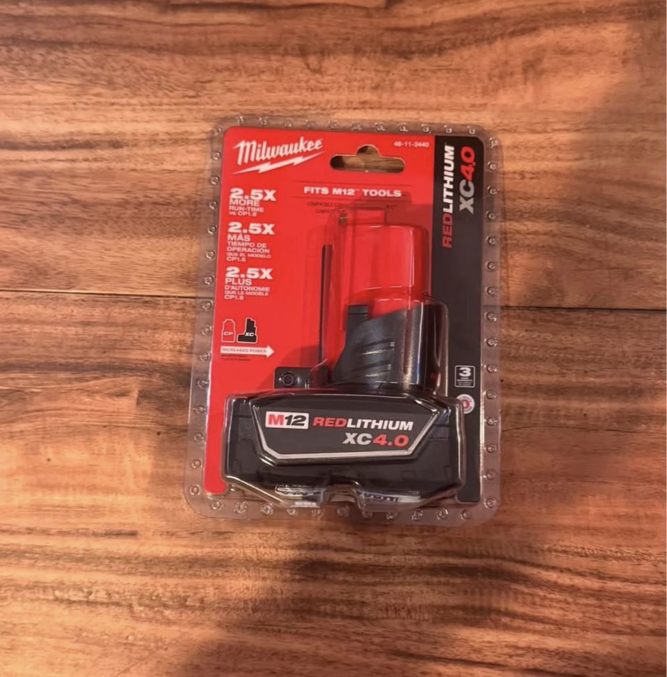 Milwaukee M12 red lithium XC 4.0 battery