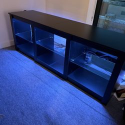 Media console with multi colored lights (includes remote)