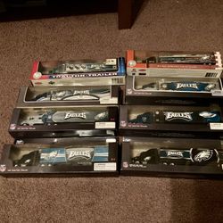 Philadelphia Eagles Die Cast Tractor Trailers 