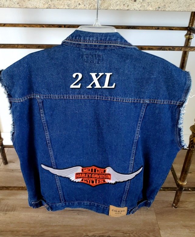 Denim Vest w/ Harley Patch 