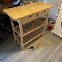 Butcher block table