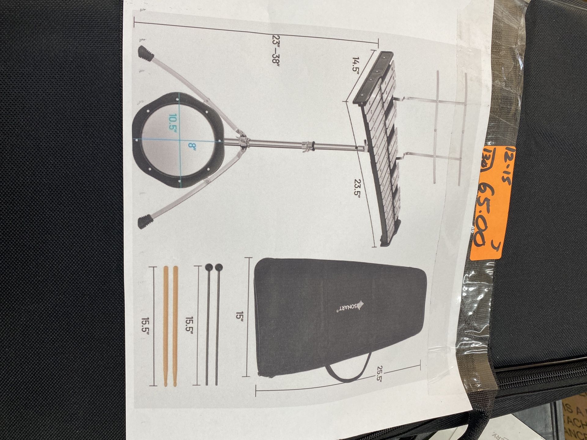 xylophone Percussion Bell Kit w/ Adjustable Stand