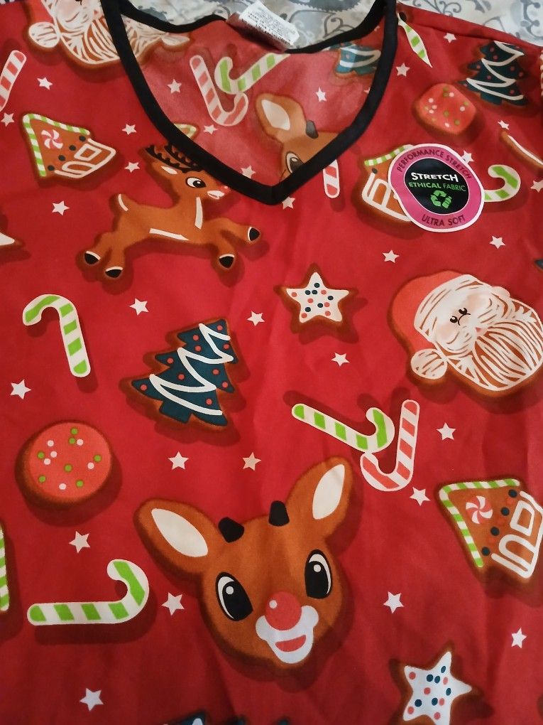 Rudolph Top Scrub New ,size Medium.asking $8