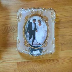 Mikasa Bridal Princess Picture Frame Lead Crystal 12" x 14" Marriage