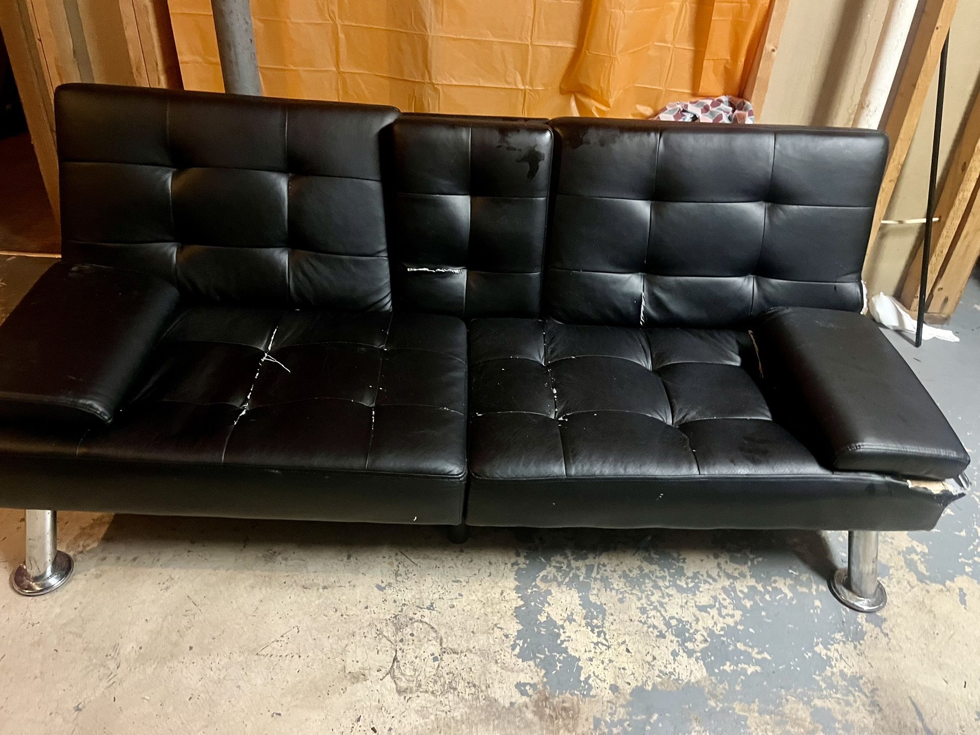 Two Futons No Cover (futon Cover Will Help)