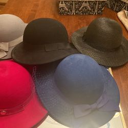 Set Of 5  Vintage Women’s Hats