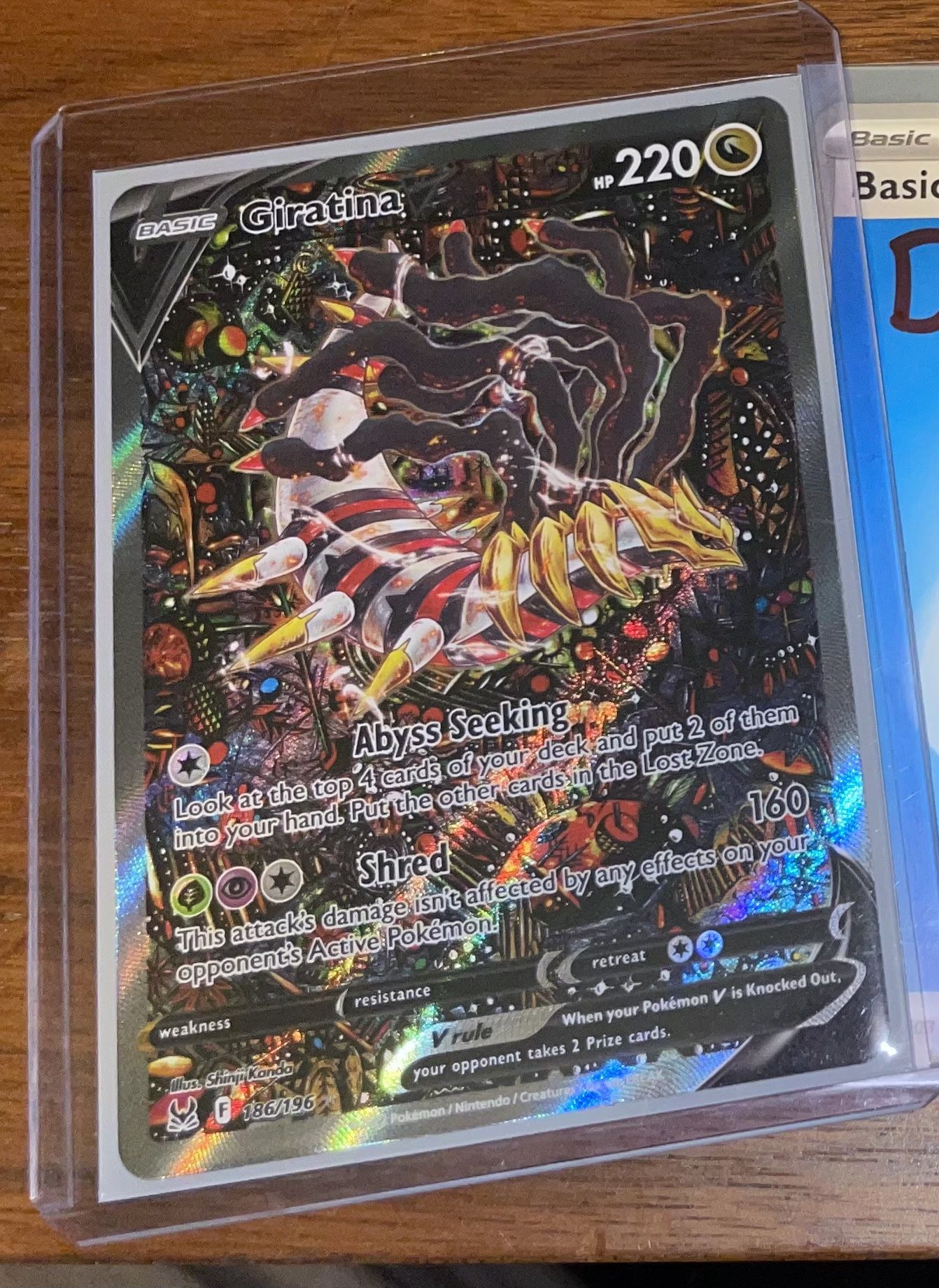 [NM] Pokemon Lost Origin Giratina V Alt Art Alternate Full Art 186/196 Card