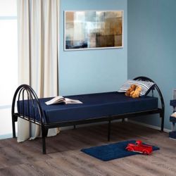 6 Inch Foam Mattress with Blue Nylon Water Resistant Cover - Narrow Twin, Cot, RV,