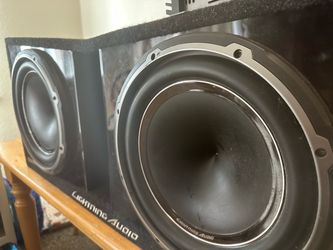Lightning Audio Dual Subwoofer Enclosure and 400 watt amp Matching set