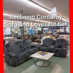 🤓 Beautiful Reclining Sofa And Loveseat Set 