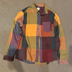 Colorful Plaid Button Down Shirt