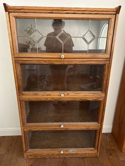 Vintage Oak Barrister Bookcase