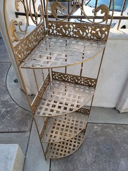 Golden display stand.