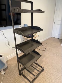 Industrial Metal Rolling Shelf Unit