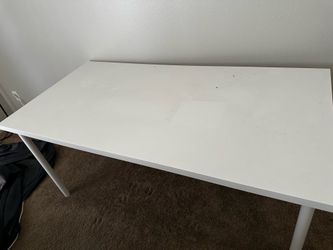 Large IKEA table/desk with wire organizer