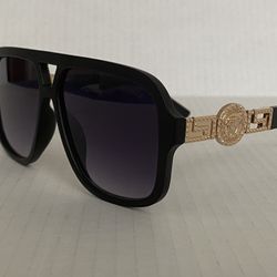Versace Sunglasses Men Big Frame Black Medusa