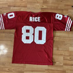 Vintage 90s Starter Jerry Rice San Francisco 49ers red jersey size M #49ers y2k