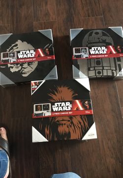 I have 3 sets of star wars canvases brand new 12$