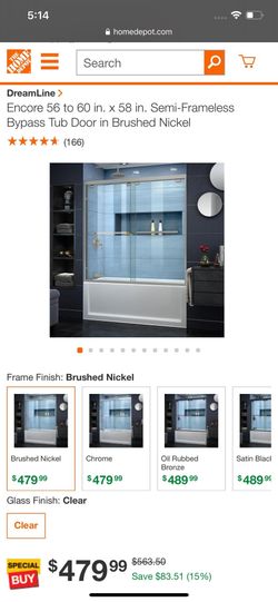 Encore Simi frameless door