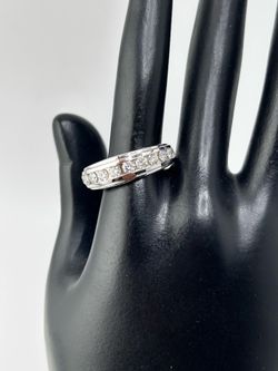 Men’s diamond band in 14k White Gold Ring