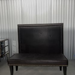 Queen Headboard with Matching Bench including bed rails 