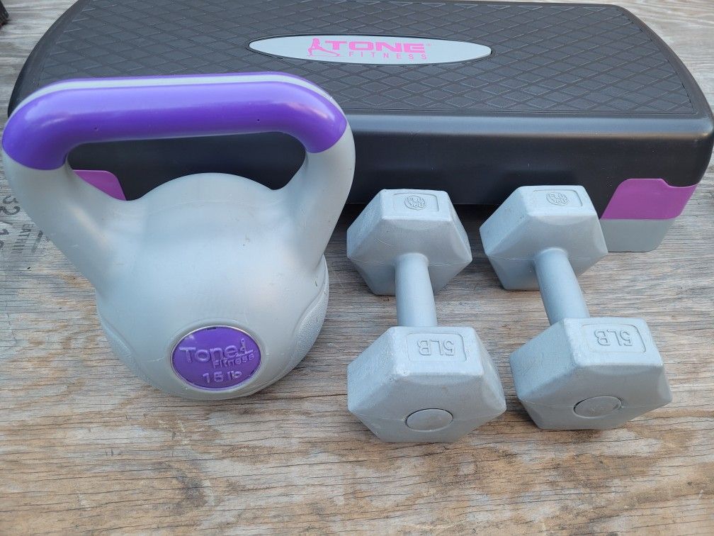 Kettle Bell dumbells stepper