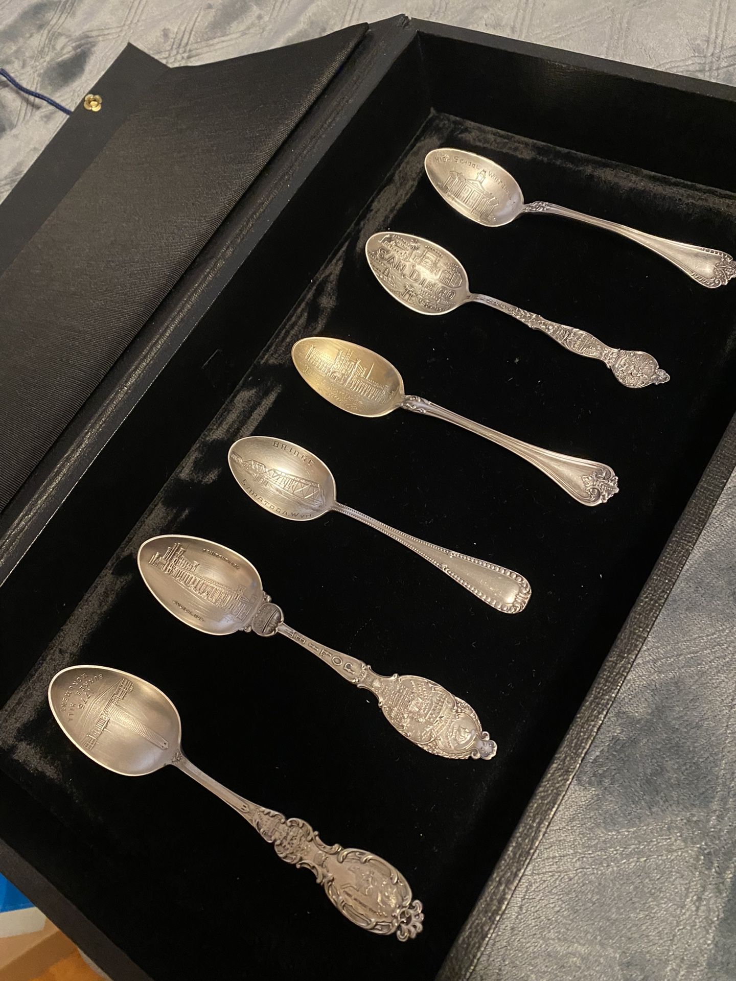 ANTIQUE COLLECTIBLES STERLING SILVER SPOONS 