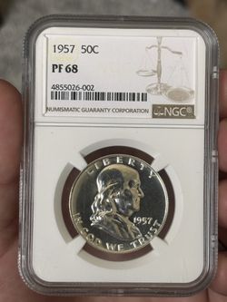 1957 Franklin Half Dollar Proof – NGC PF68 (High Grade Silver)