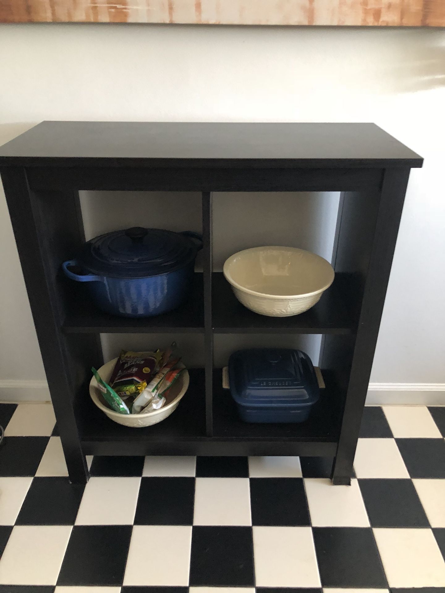 Black kitchen shelf/cabinet