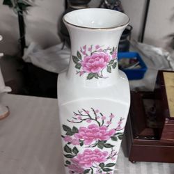 Minnie Japan Pink Vtg Floral Single Bud Vase
