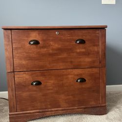 Wooden File Cabinet w-key