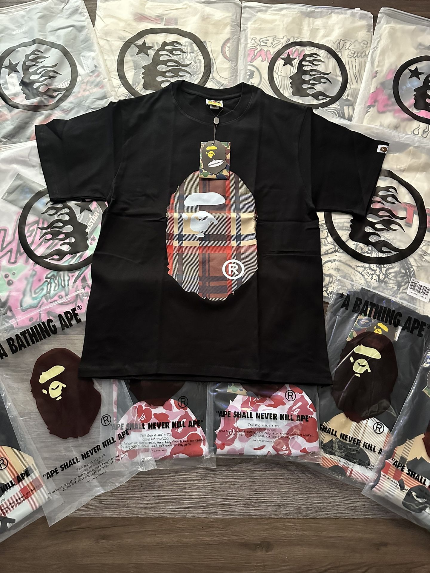 burberry X Bape tee