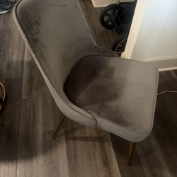 Suede Dinning 4 Chairs 