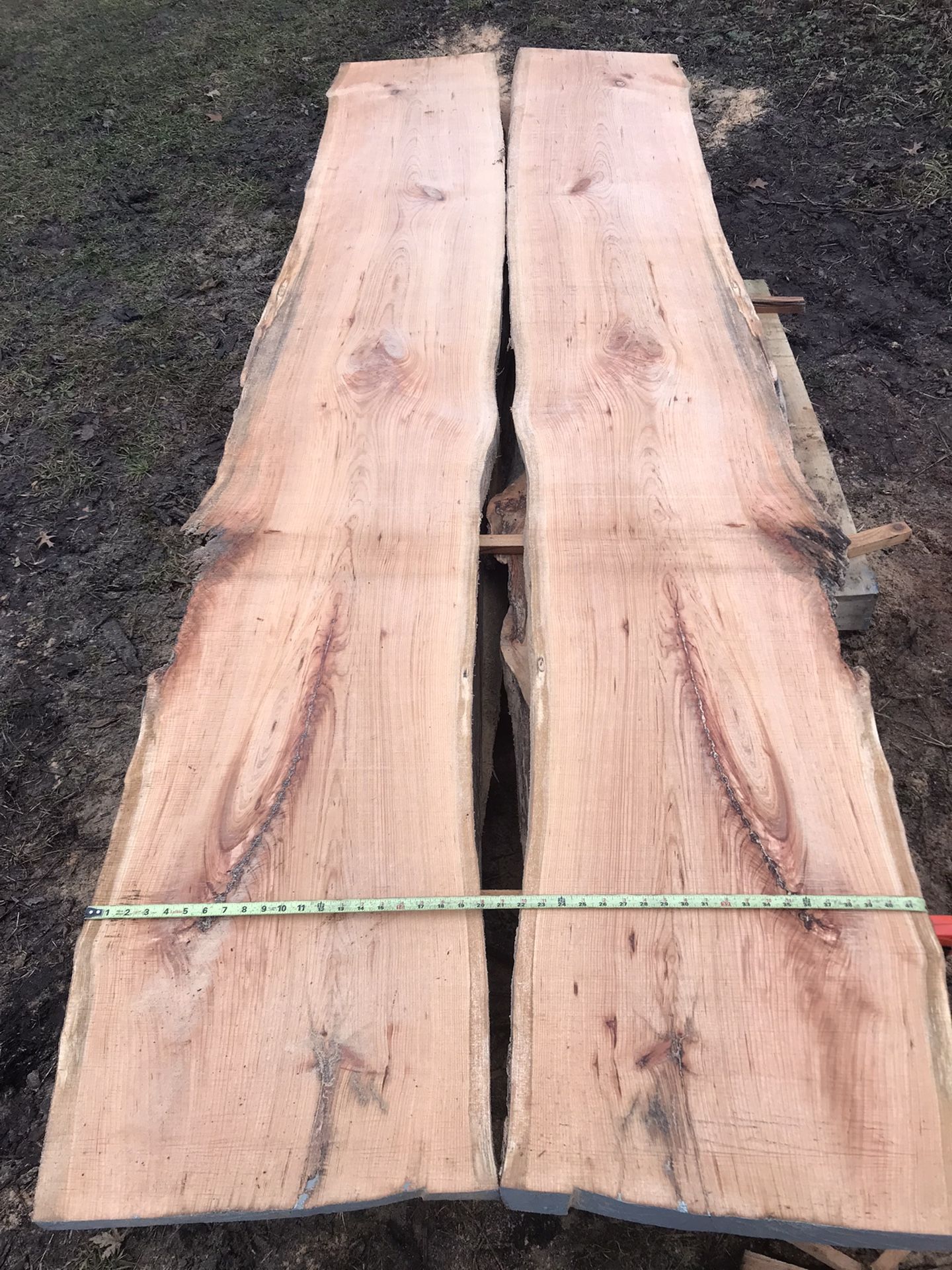 Fresh Cut 2 Inch Cherry Slabs -10 Feet Long