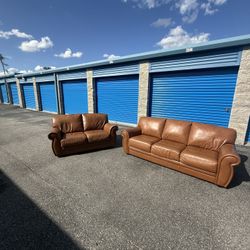 Brown Couch and Loveseat - Delivery Available