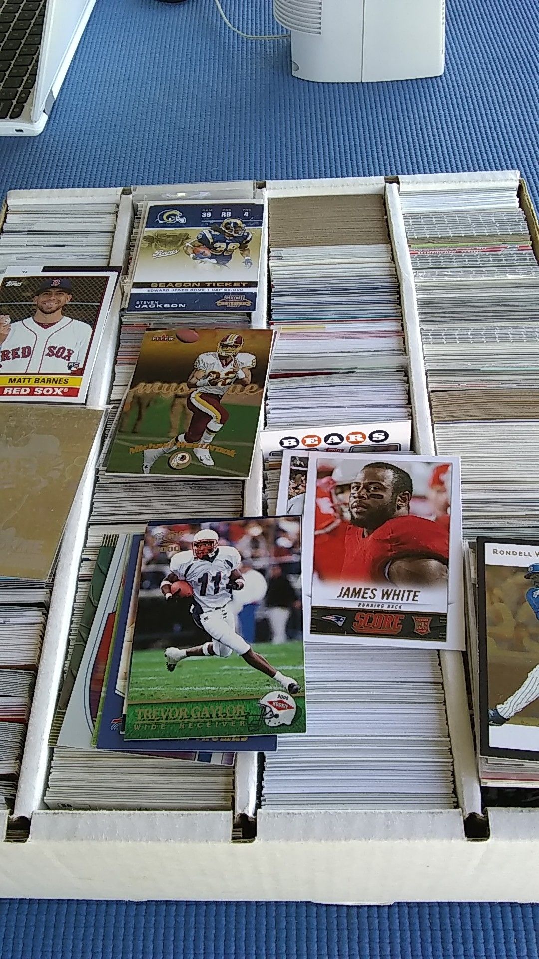 Box 1000 sports cards baseball and football