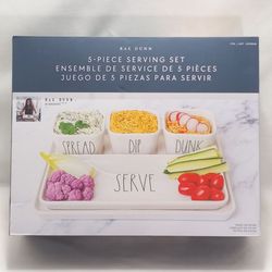 RAE DUNN 5-Piece Stoneware Serving Set