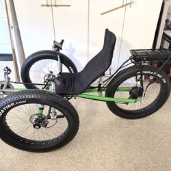 Trident Trike Electric Assist Recumbent Bike (like new)
