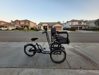 Reverse Tricycle with custom bench seat for kids