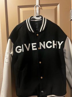 $550 Givenchy Varsity Bomber Jacket Black White size men’s large