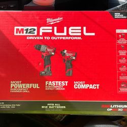 M12 Fuel Milwaukee Hammer drill And Impact Driver 
